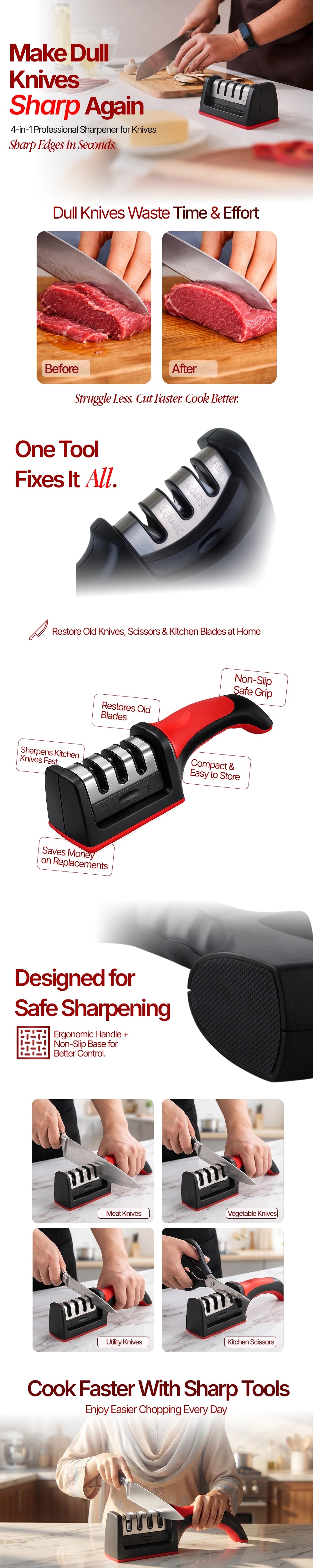 Stainless Steel Knife Sharpener